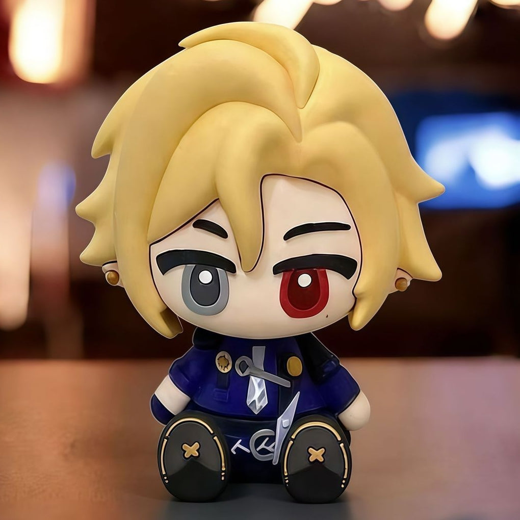 Muyo House Fanmade Fanart Yellow Hair Blue Clothes 8CM Action Figure