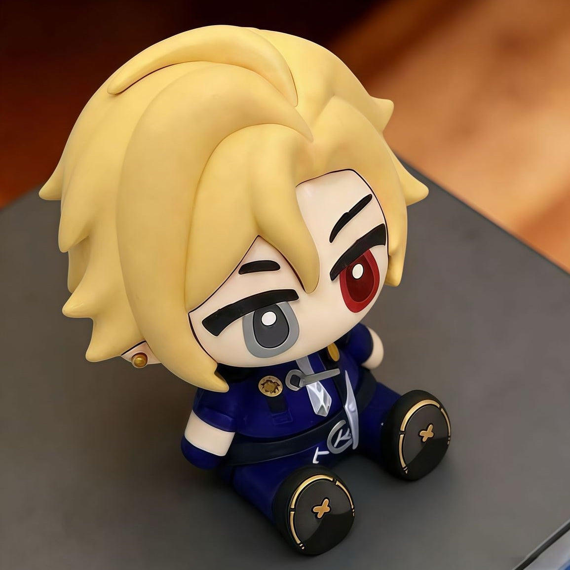 Muyo House Fanmade Fanart Yellow Hair Blue Clothes 8CM Action Figure