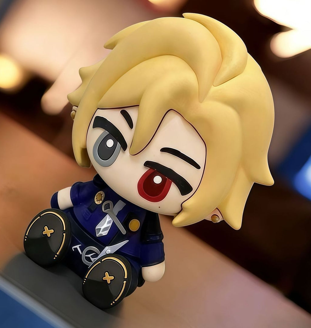 Muyo House Fanmade Fanart Yellow Hair Blue Clothes 8CM Action Figure