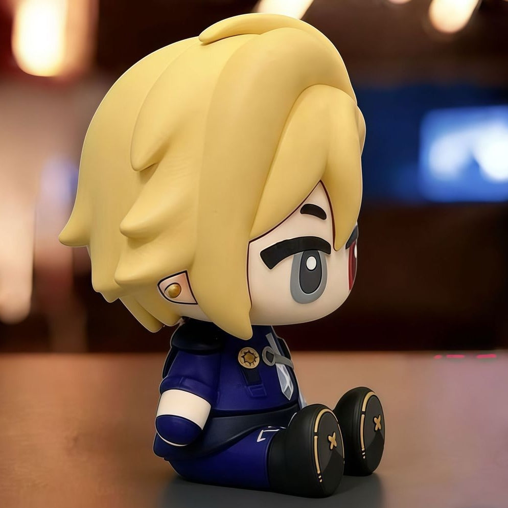 Muyo House Fanmade Fanart Yellow Hair Blue Clothes 8CM Action Figure