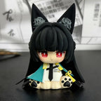Muyo House Fanmade Fanart Meow Long Black Hair Teal Clothes with Big Ear 8CM Action Figure