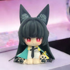 Muyo House Fanmade Fanart Meow Long Black Hair Teal Clothes with Big Ear 8CM Action Figure