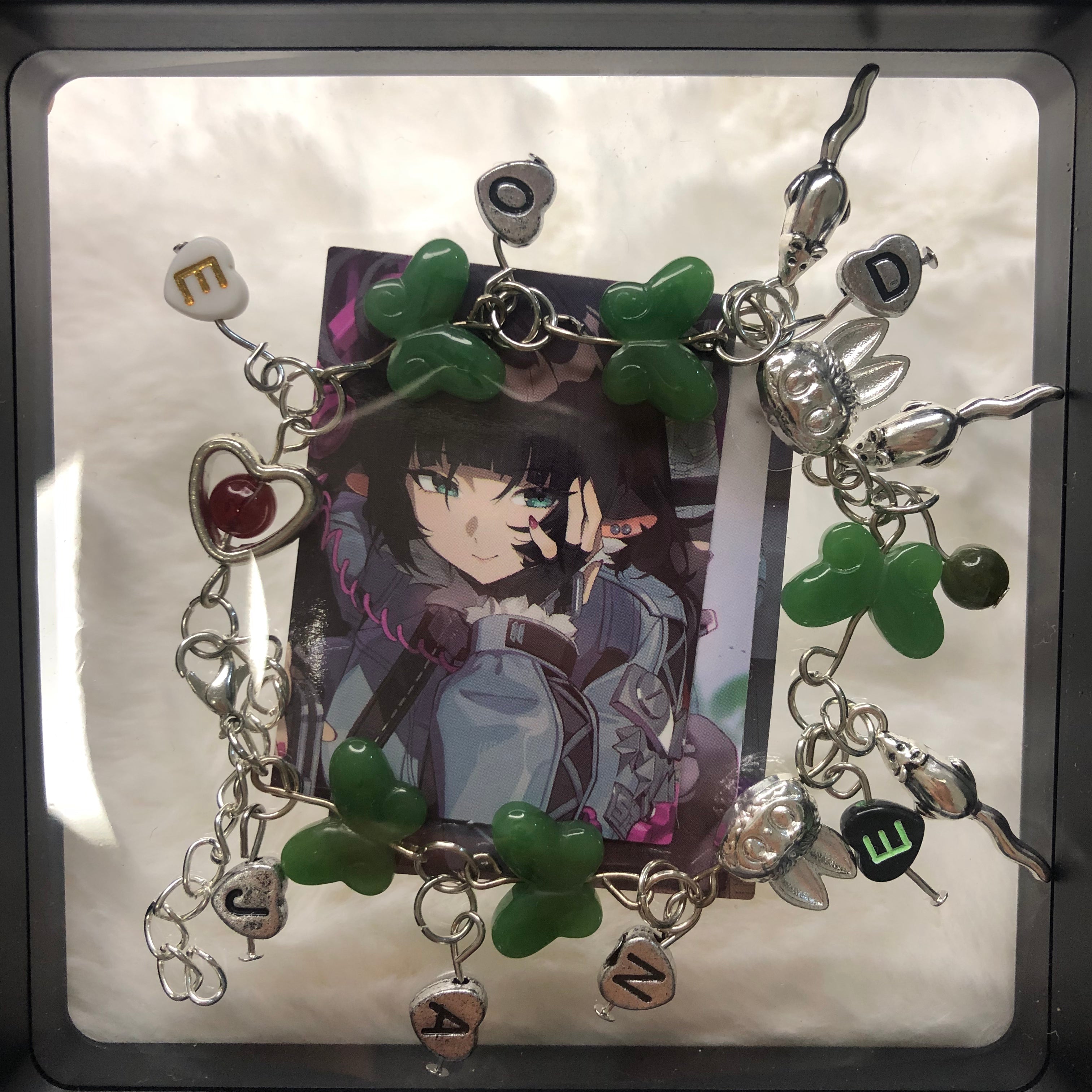 Free Shipping Muyo Hose Zenless Zone Zero ZZZ Fanart Jane Doe Inspired Flat Beads Bracelet