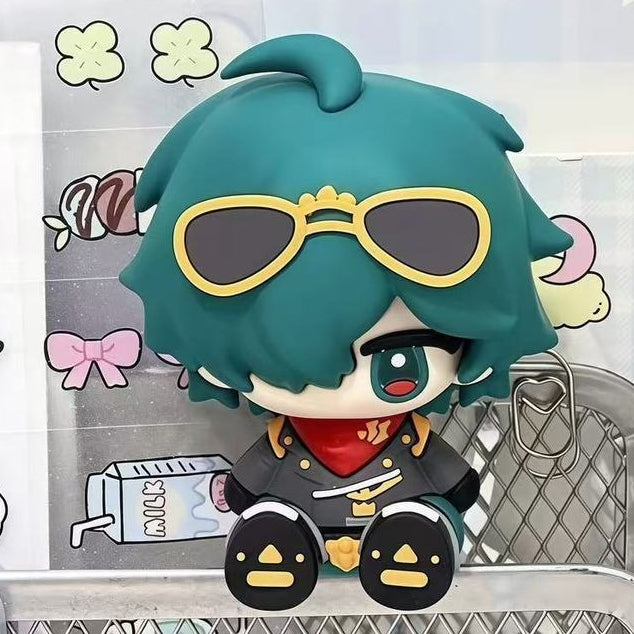 Muyo House Fanmade Fanart Long Green Hair Gray Clothes 8CM Action Figure