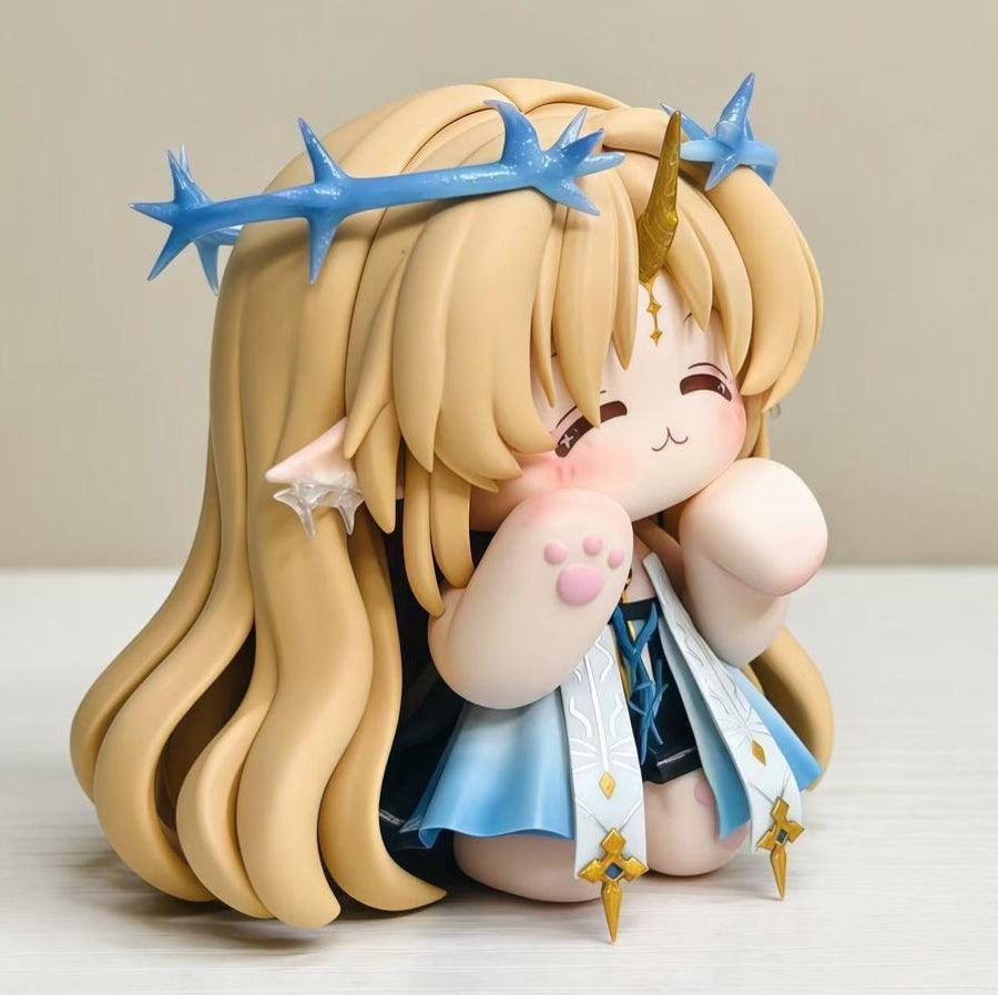 Muyo House Fanmade Orange Hair Blue Clothes  Action Figure
