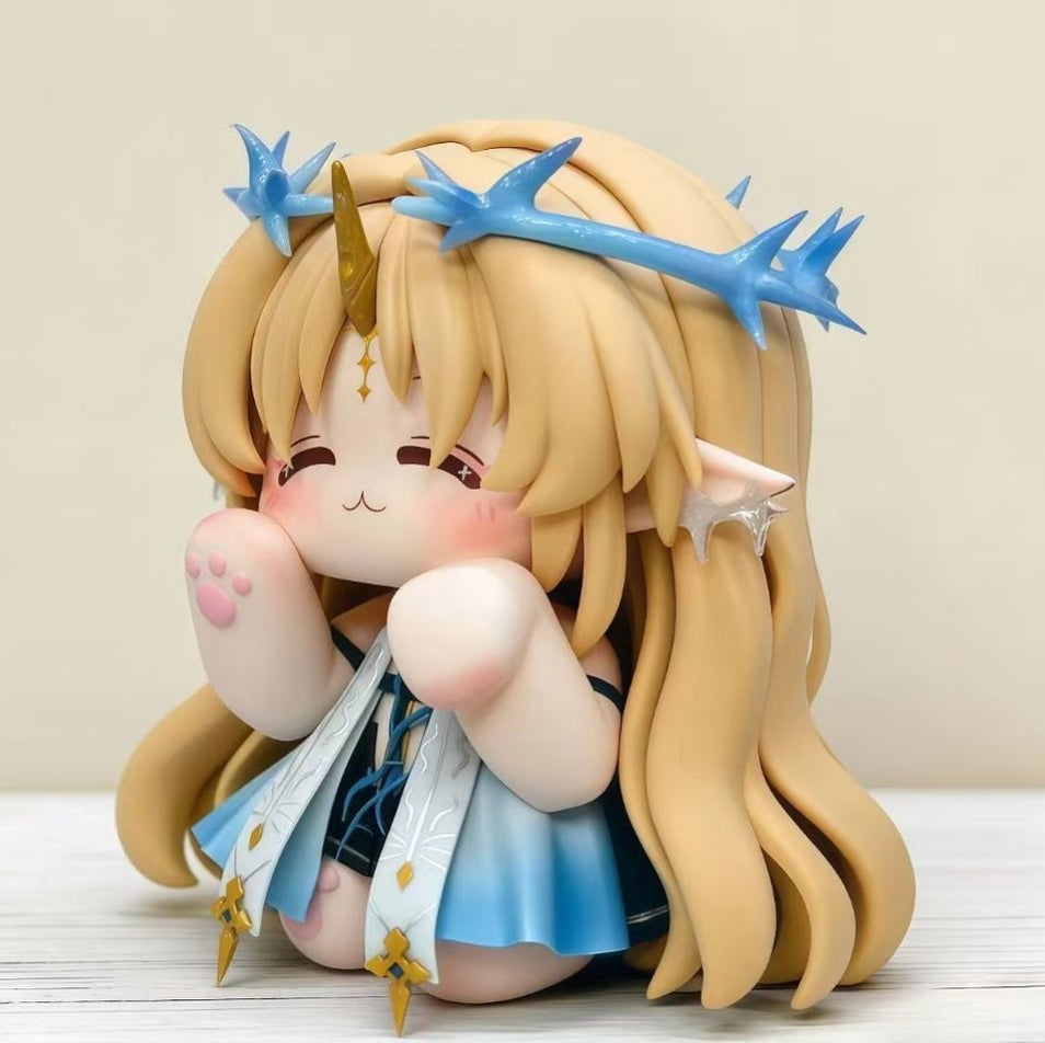 Muyo House Fanmade Orange Hair Blue Clothes  Action Figure