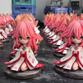 Muyo House Fanmade Fanart Long Pink Hair White Clothes 13CM Siting Pose Action Figure
