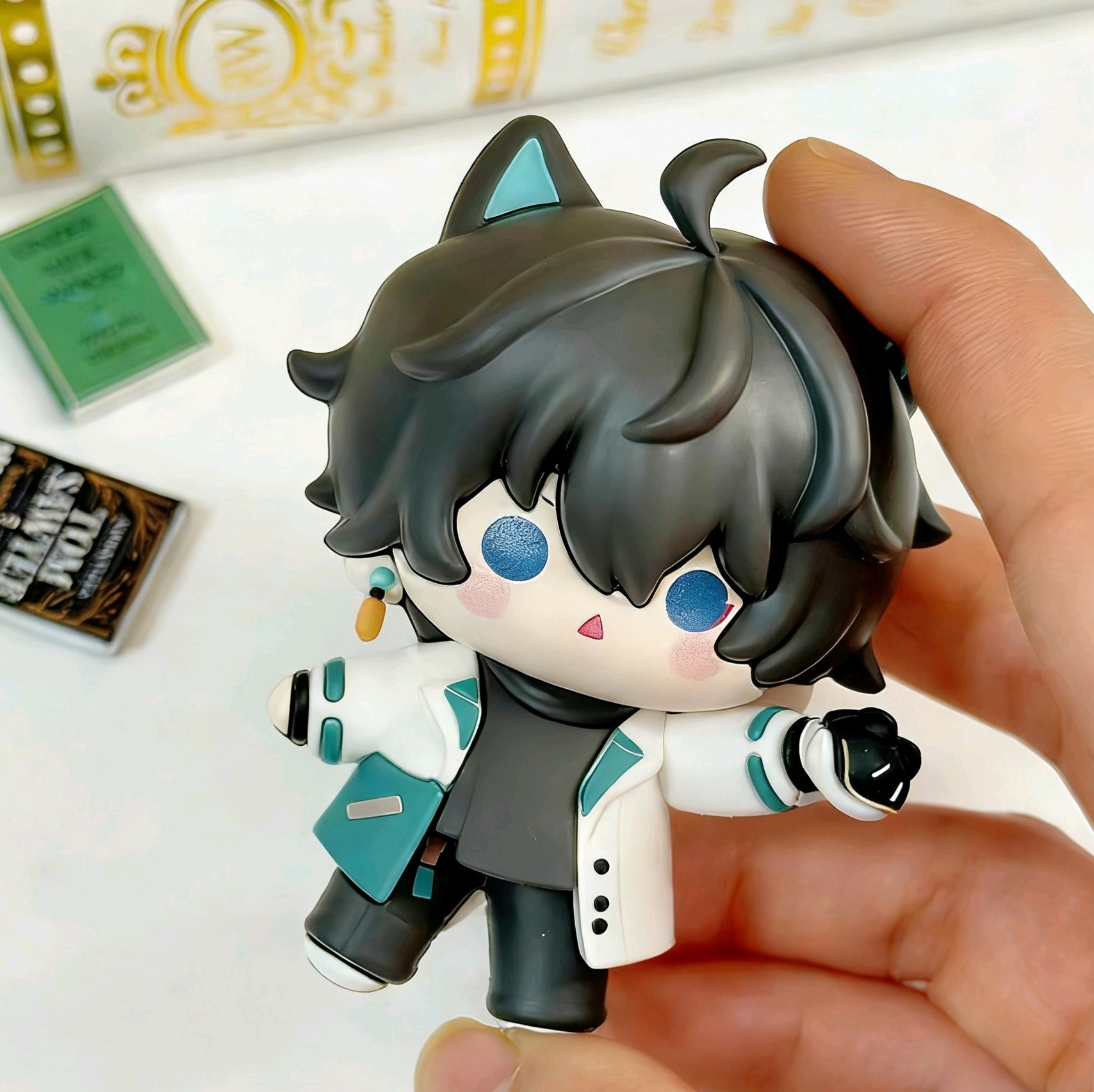 Muyo House Fanmade Fanart Black Hair White Clothes 7.5CM Action Figure