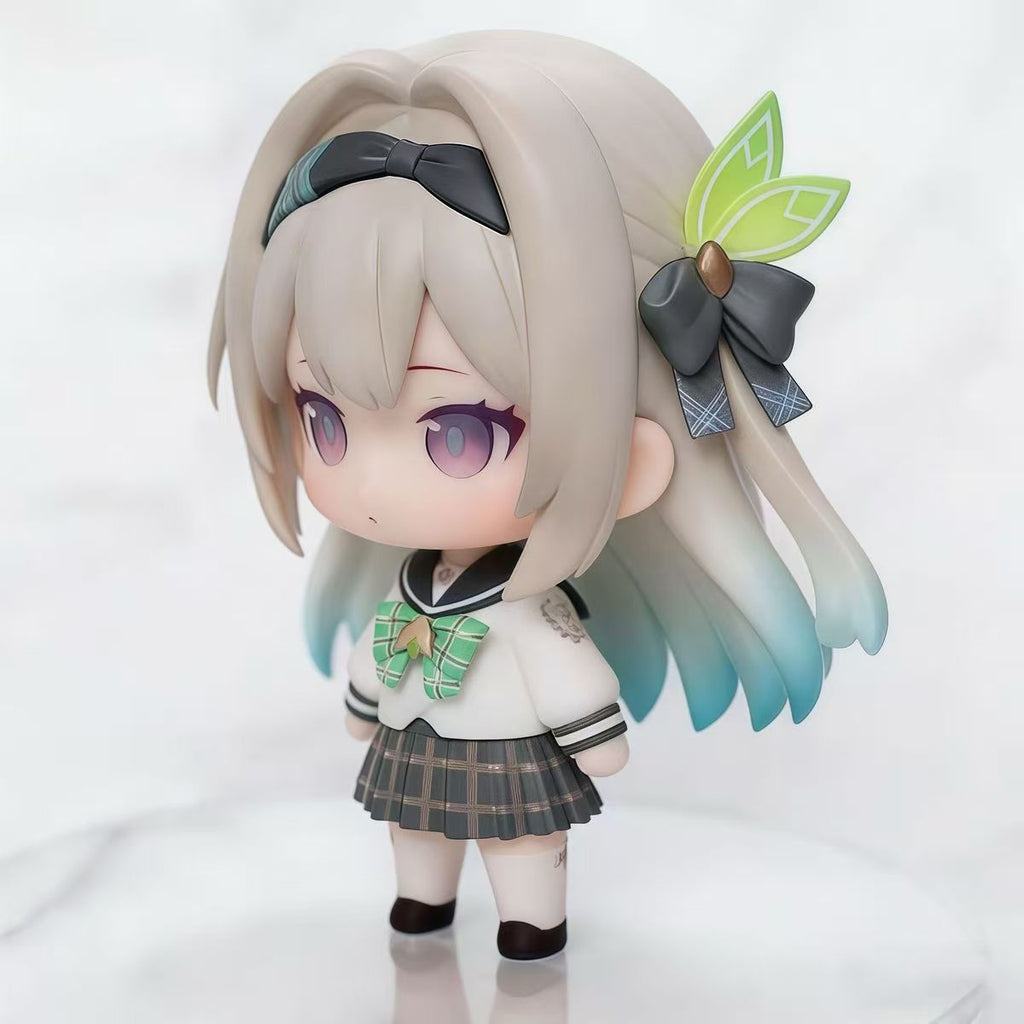 Muyo House Fanmade Fanart Long Silver-white Hair With Light Green Clothes 8CM Standing Pose Action Figure