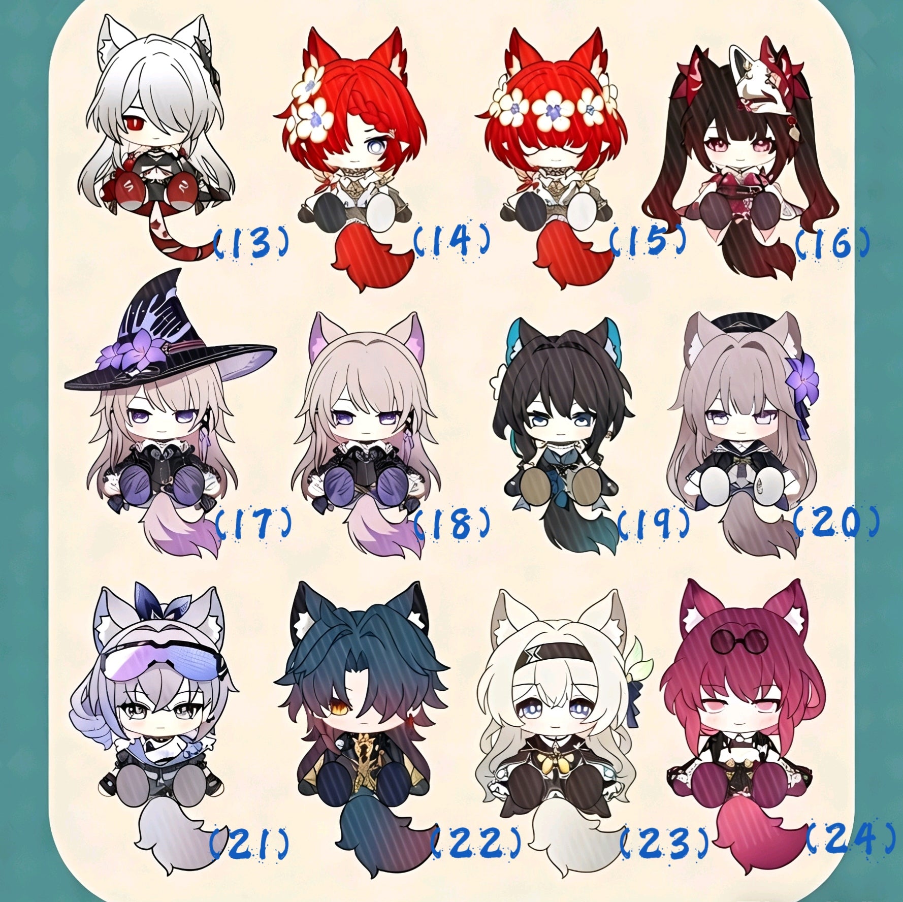 Muyo House Fanmade  Collectible Keychain Series 4