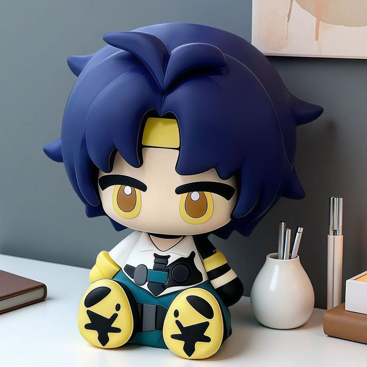 Muyo House Fanmade Fanart Purple Hair White Clothes 8CM Action Figure