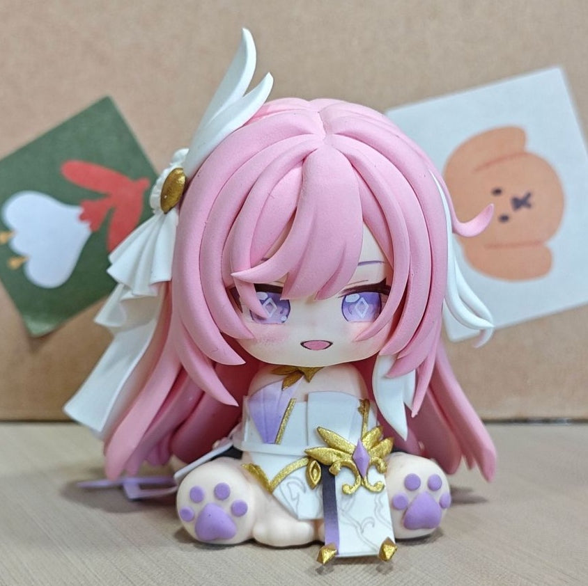 Muyo House Fanmade Fanart Pink Hair White Clothes 8CM Action Figure