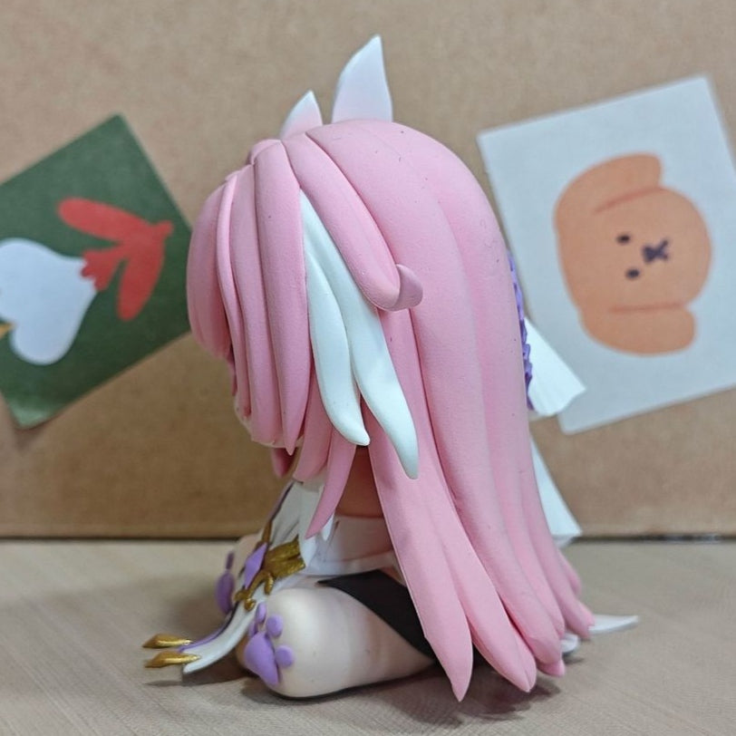 Muyo House Fanmade Fanart Pink Hair White Clothes 8CM Action Figure