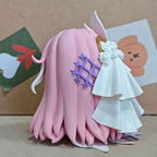 Muyo House Fanmade Fanart Pink Hair White Clothes 8CM Action Figure