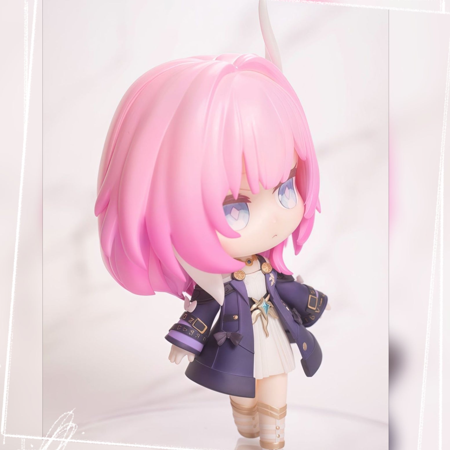 Muyo House Fanmade Fanart Pink Hair Purple Clothes 7.5CM Standing Pose Action Figure