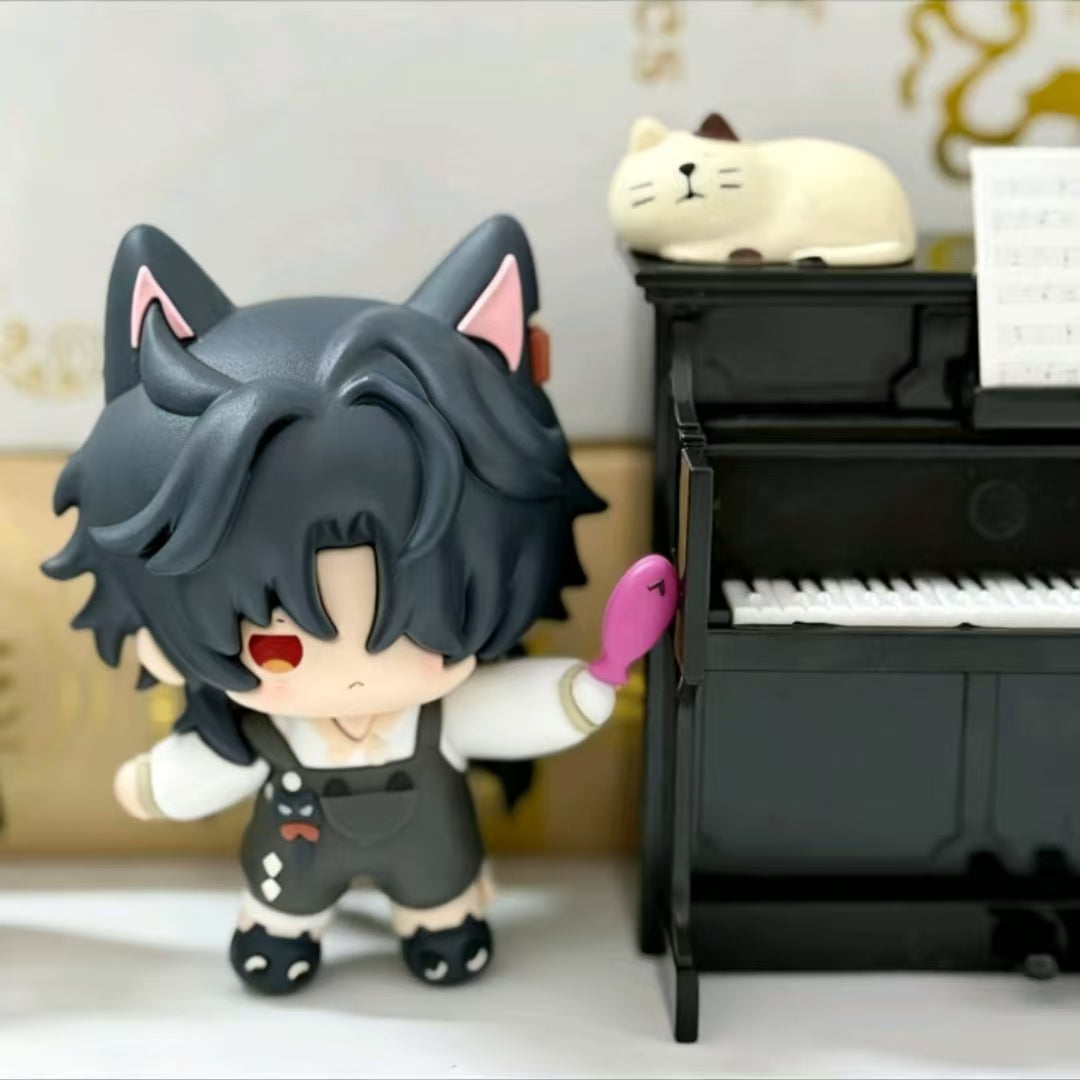 Muyo House Fanmade Fanart with Dark Black Hair  Black Clothes Action Figure