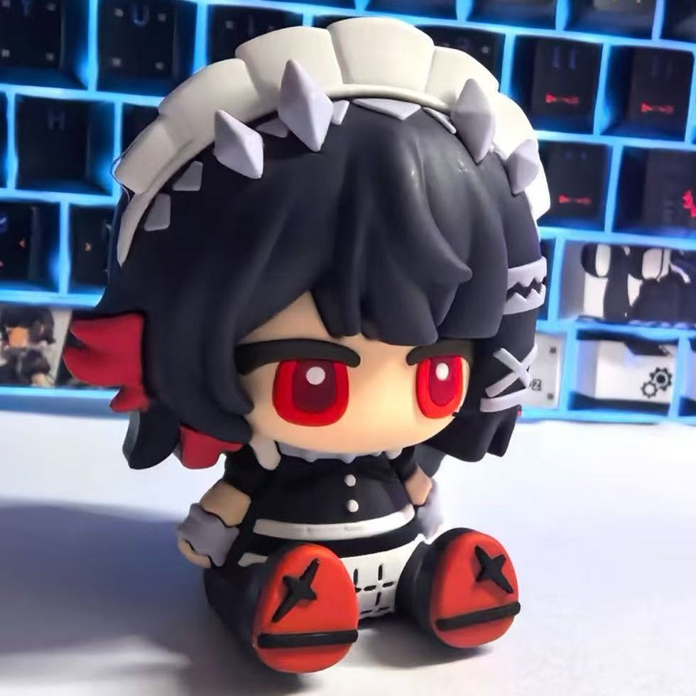 Muyo House Fanmade Fanart Black Hair & Clothes With Shark Tail 8CM Action Figure