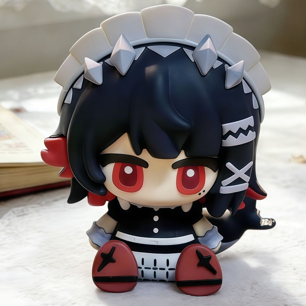 Muyo House Fanmade Fanart Black Hair & Clothes With Shark Tail 8CM Action Figure