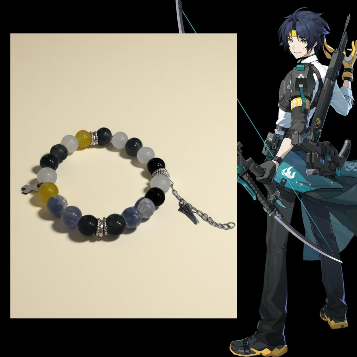 Muyo Hose Zenless Zone Zero/ZZZ Fanart Harumasa Inspired Round Bracelet
