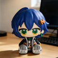 Muyo House Fanmade Fanart Short Blue Hair Purple Clothes 8CM Action Figure