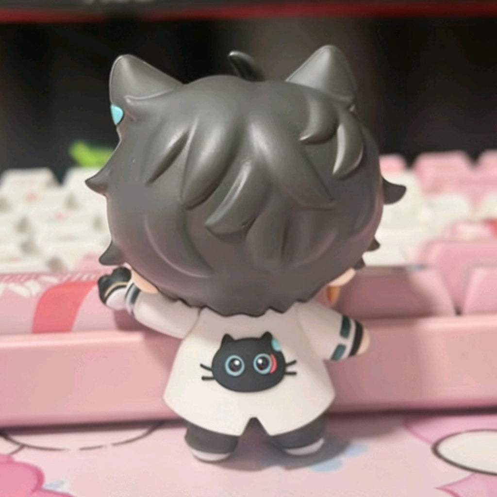 Muyo House Fanmade Fanart Black Hair White Clothes 7.5CM Action Figure