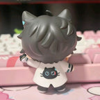 Muyo House Fanmade Fanart Black Hair White Clothes 7.5CM Action Figure