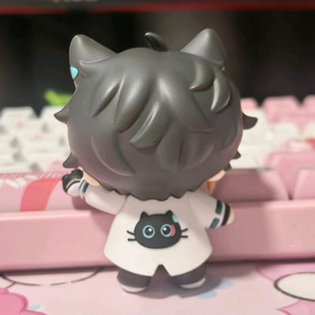 Muyo House Fanmade Fanart Black Hair White Clothes 7.5CM Action Figure