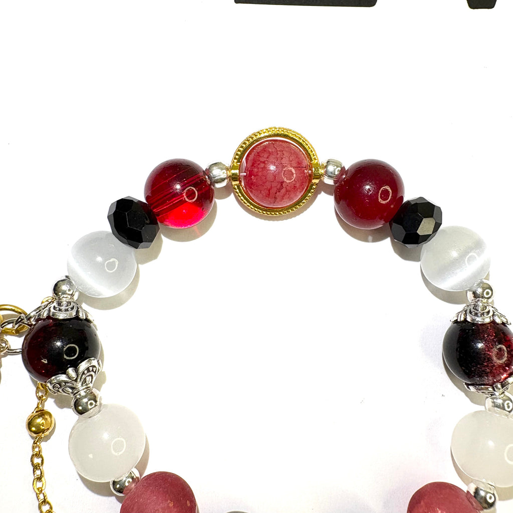 Muyo Hose Genshin Impact Fanart  Hutao Hu Tao Cherries Snow-Laden Inspired Round Bracelet
