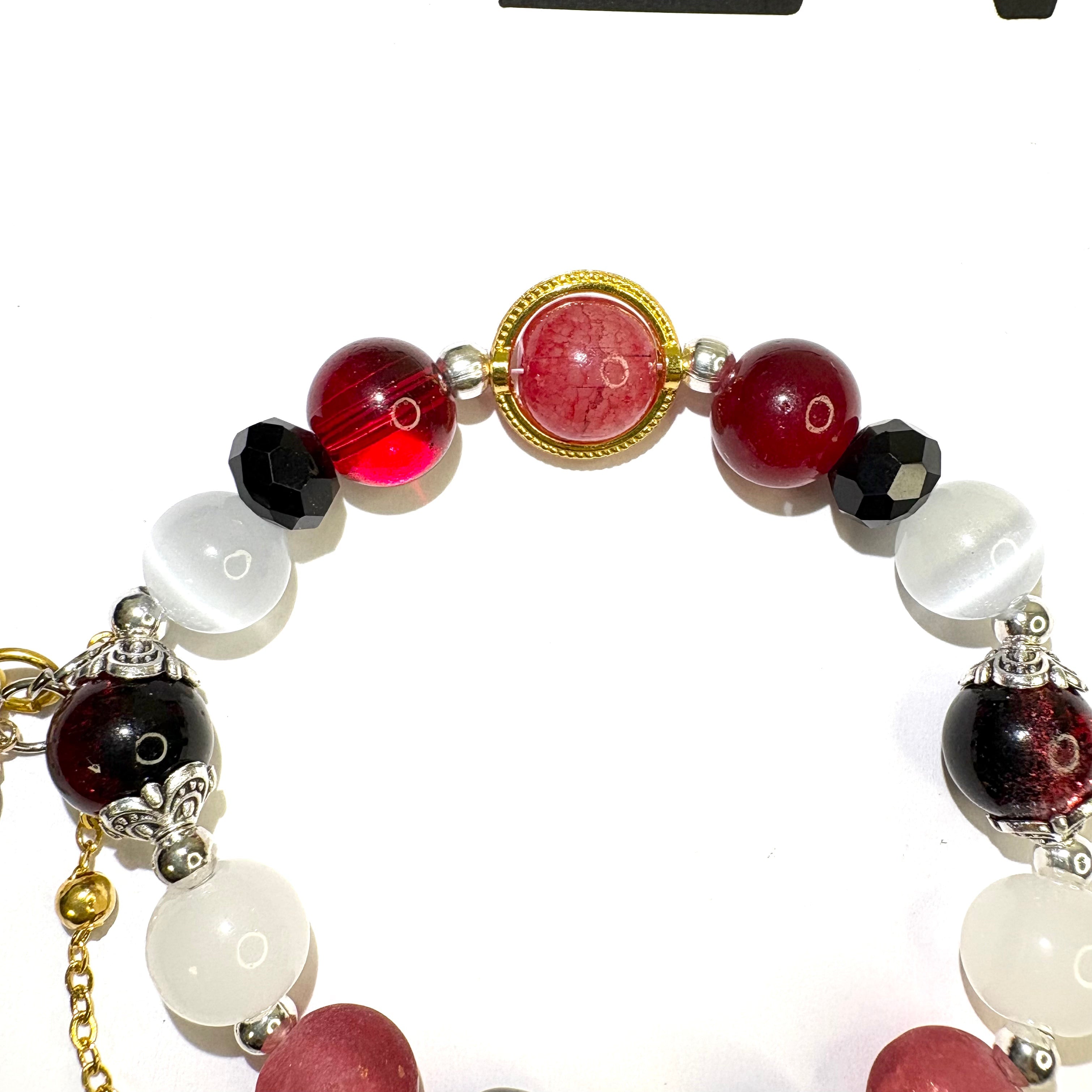 Muyo Hose Genshin Impact Fanart  Hutao Hu Tao Cherries Snow-Laden Inspired Round Bracelet