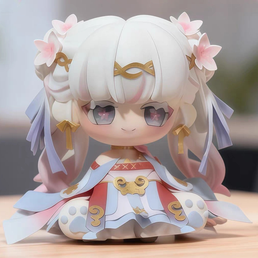 Muyo House Fanmade Fanart Long Pink Hair & Clothes 8CM Action Figure