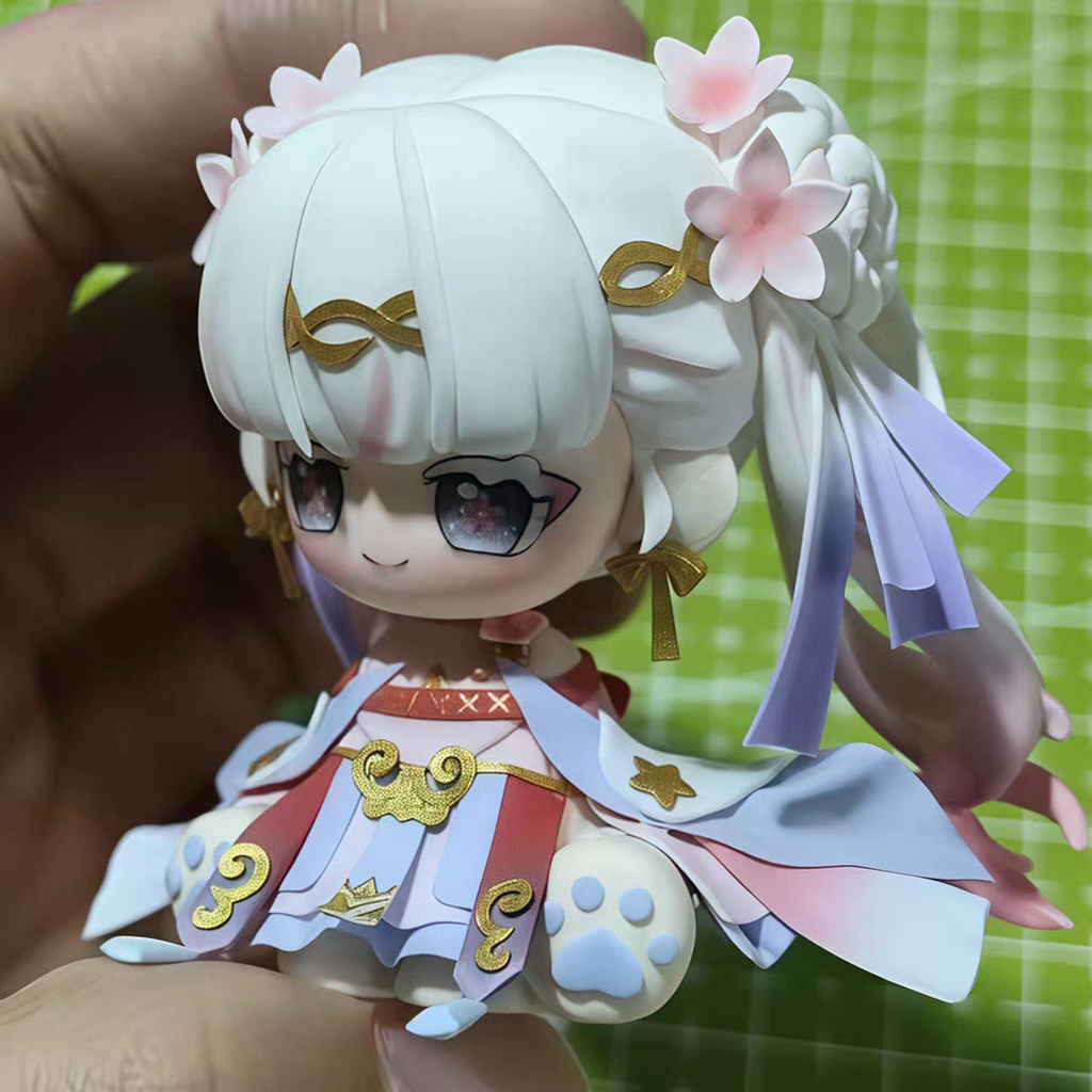 Muyo House Fanmade Fanart Long Pink Hair & Clothes 8CM Action Figure