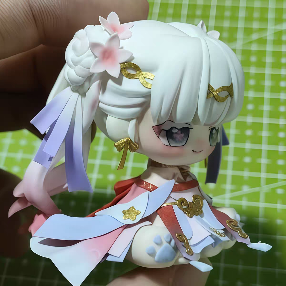 Muyo House Fanmade Fanart Long Pink Hair & Clothes 8CM Action Figure