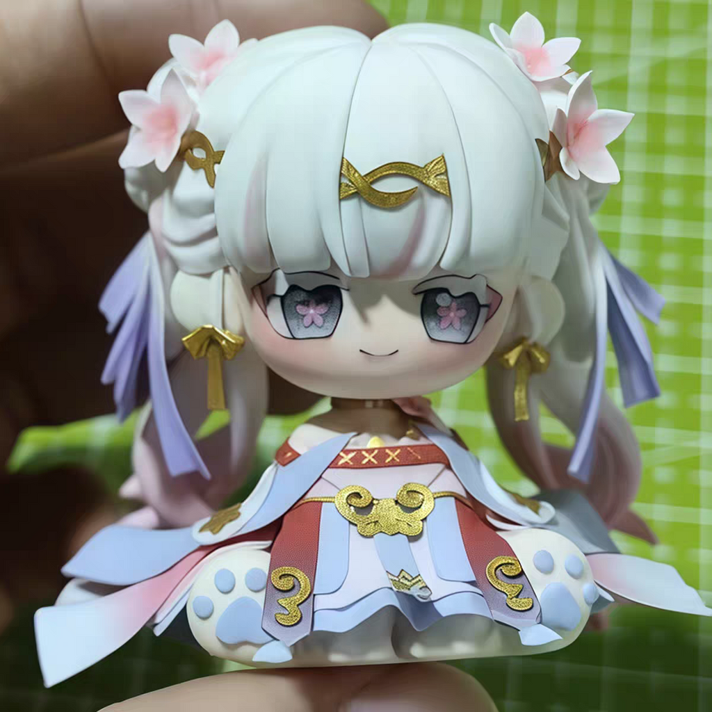 Muyo House Fanmade Fanart Long Pink Hair & Clothes 8CM Action Figure