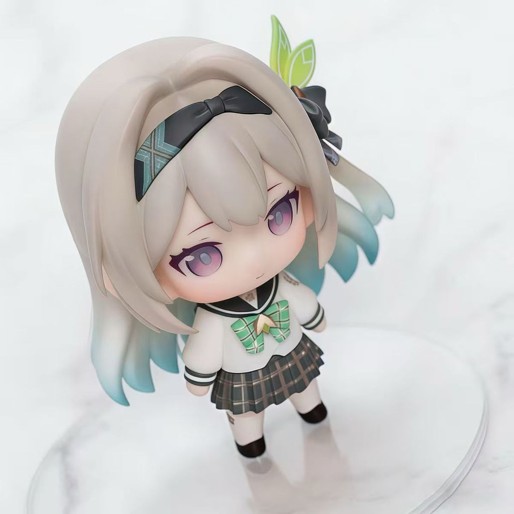 Muyo House Fanmade Fanart Long Silver-white Hair With Light Green Clothes 8CM Standing Pose Action Figure
