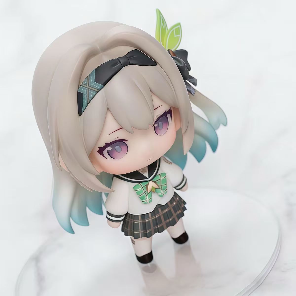 Muyo House Fanmade Fanart Long Silver-white Hair With Light Green Clothes 8CM Standing Pose Action Figure