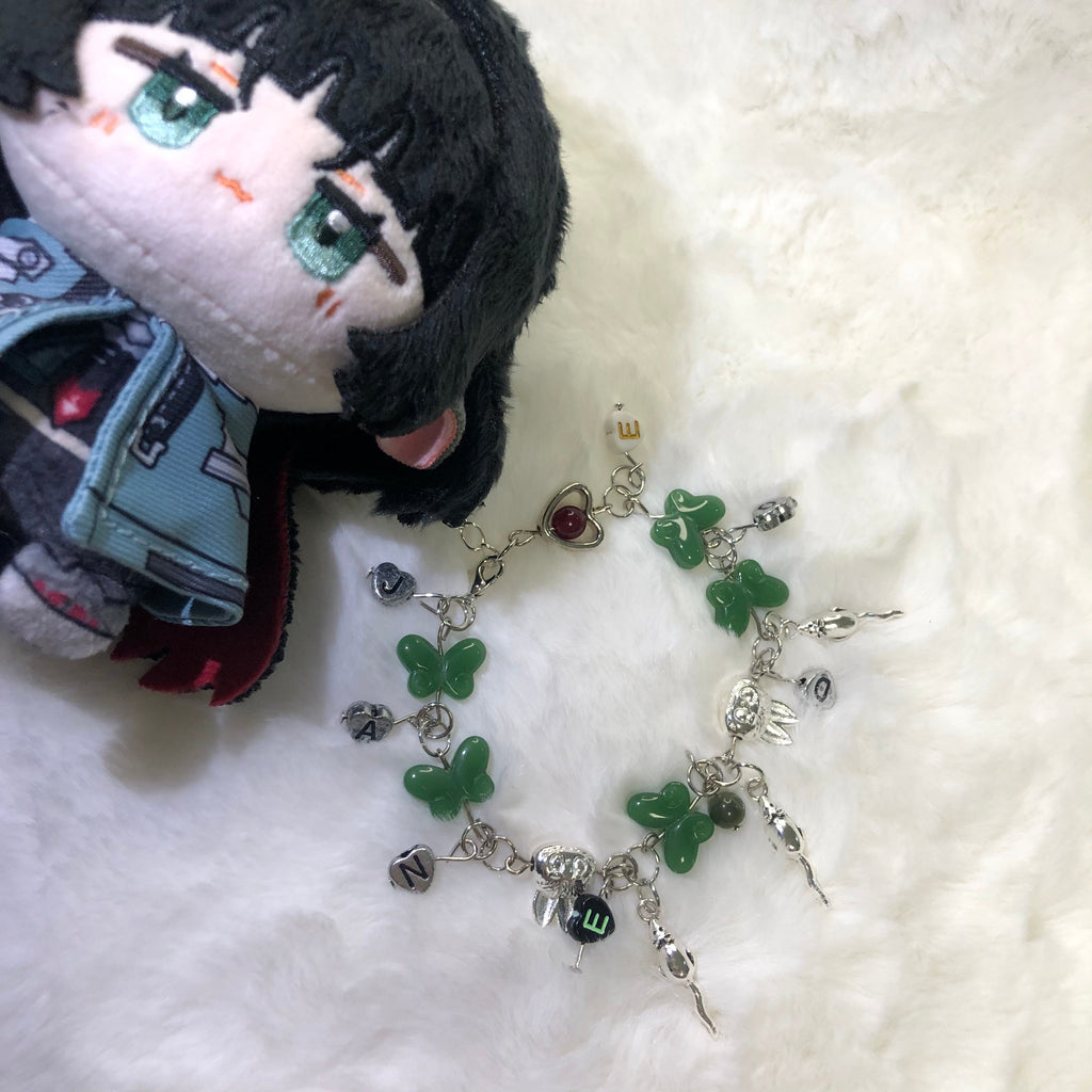 Free Shipping Muyo Hose Zenless Zone Zero ZZZ Fanart Jane Doe Inspired Flat Beads Bracelet