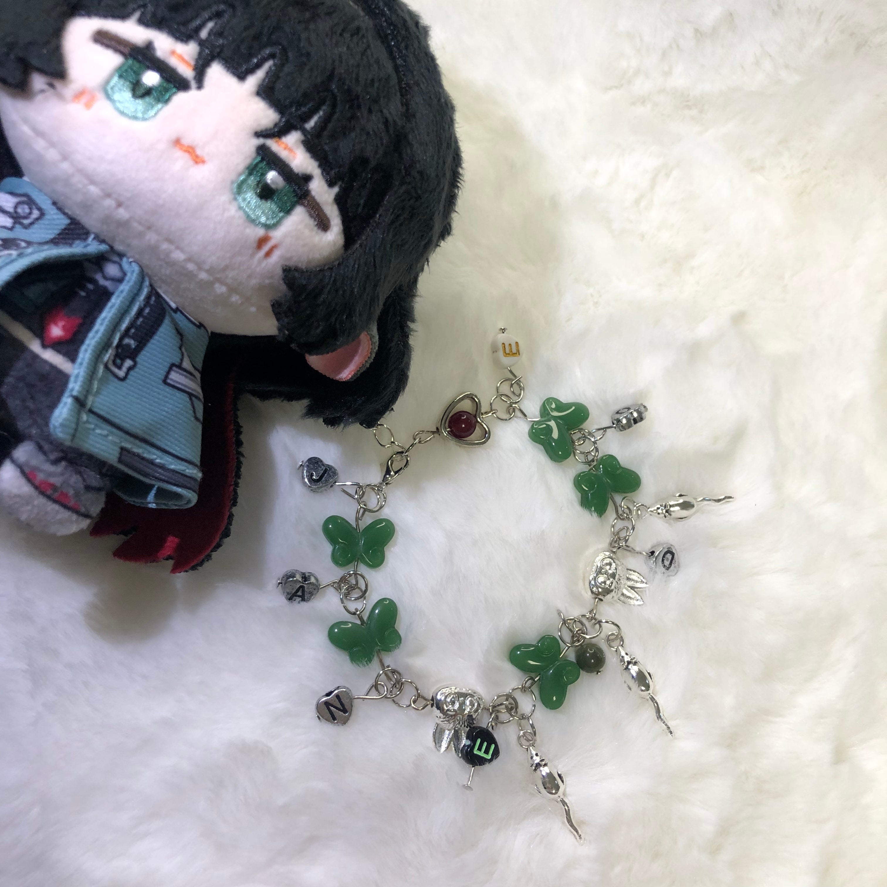 Free Shipping Muyo Hose Zenless Zone Zero ZZZ Fanart Jane Doe Inspired Flat Beads Bracelet