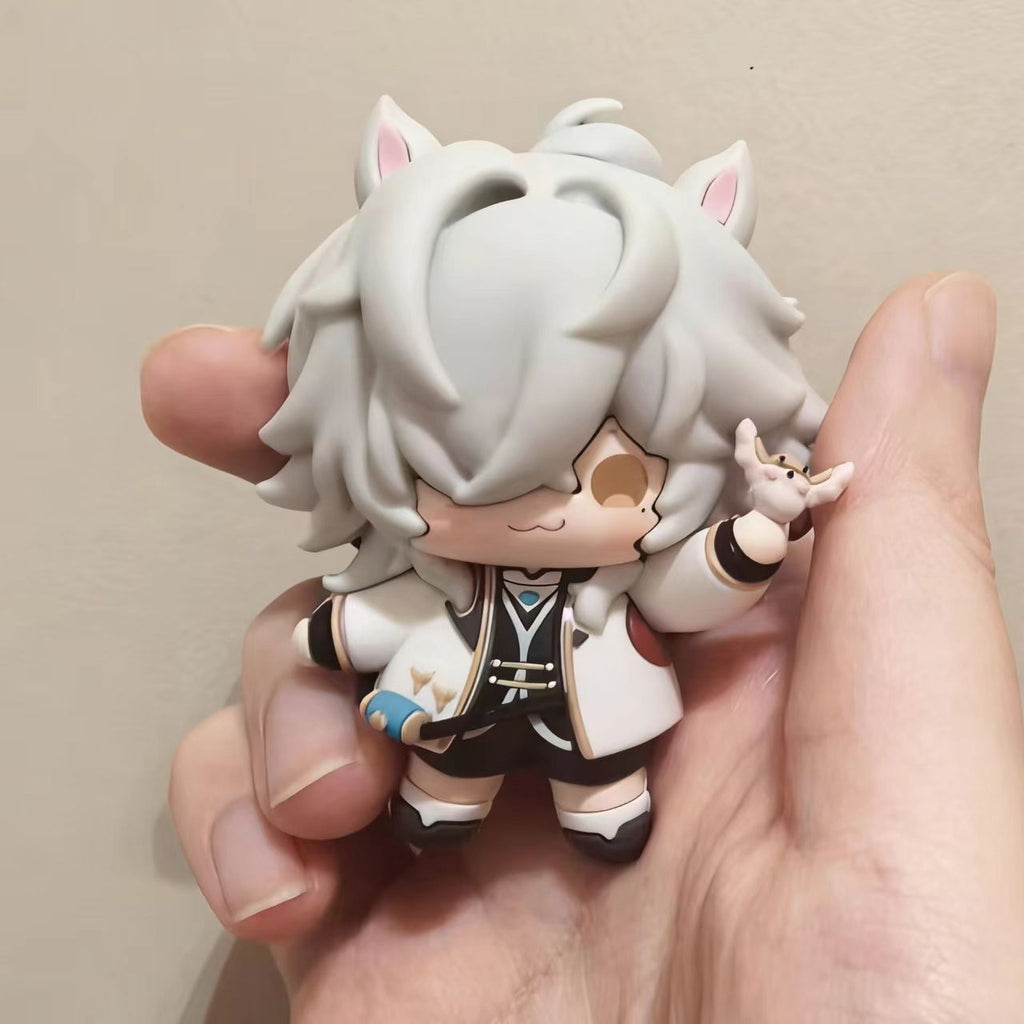 Muyo House Fanmade Fanart  Gray  Hair White Clothes  Action Figure