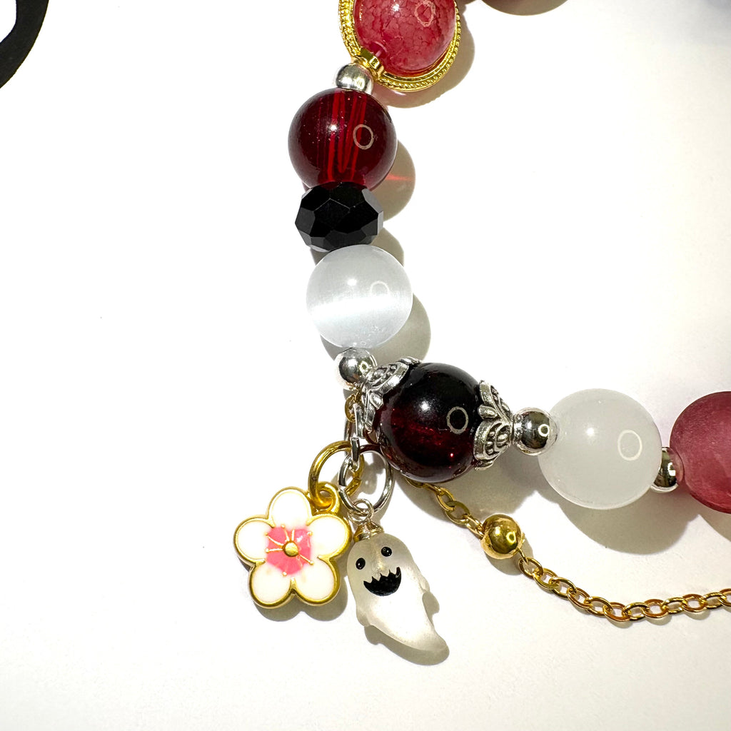 Muyo Hose Genshin Impact Fanart  Hutao Hu Tao Cherries Snow-Laden Inspired Round Bracelet