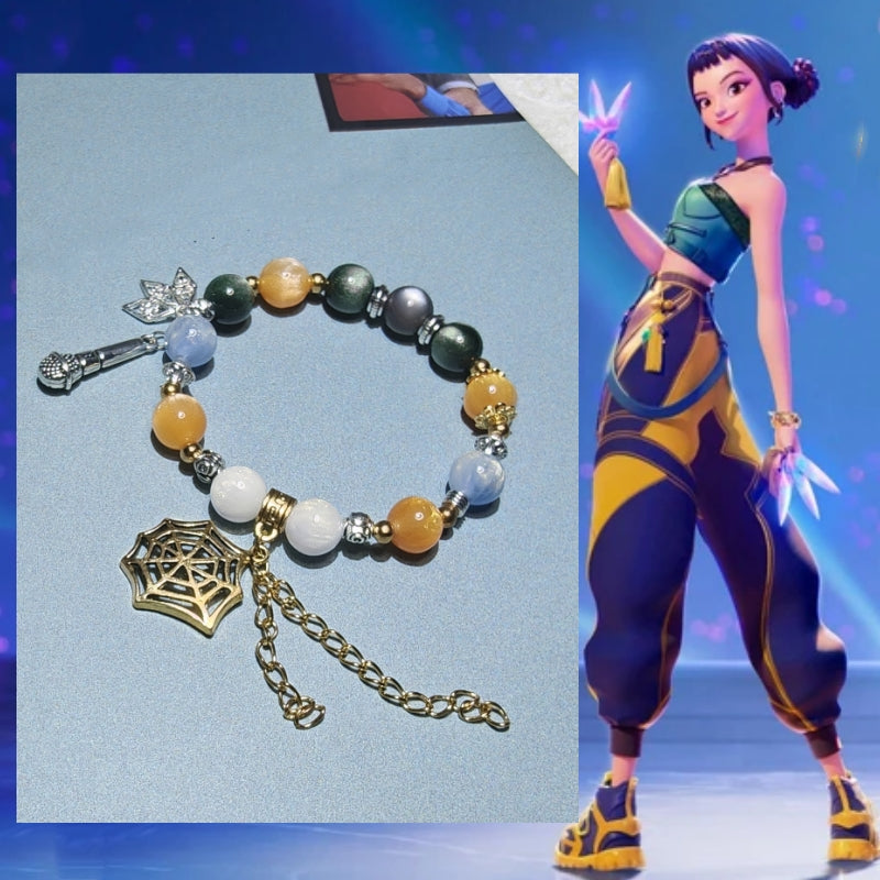 Muyo Hose Kpop Demon Hunters Huntrix Zoey ~How It's Done~ Performance Inspired Round Beads Bracelet