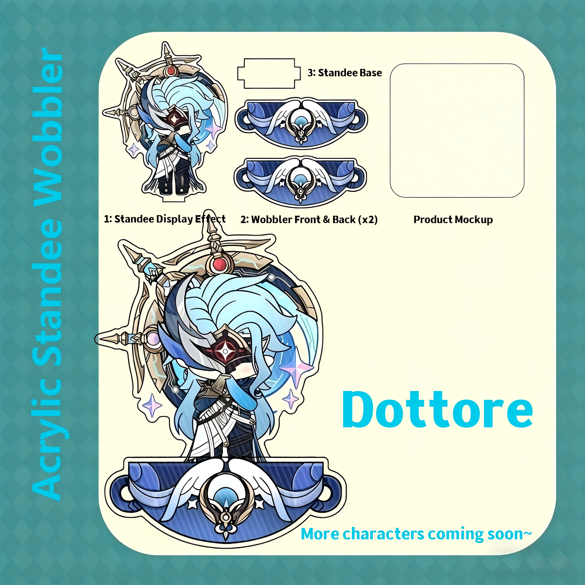 Muyo House Fanmade Acrylic Standee Wobbler  Keychain