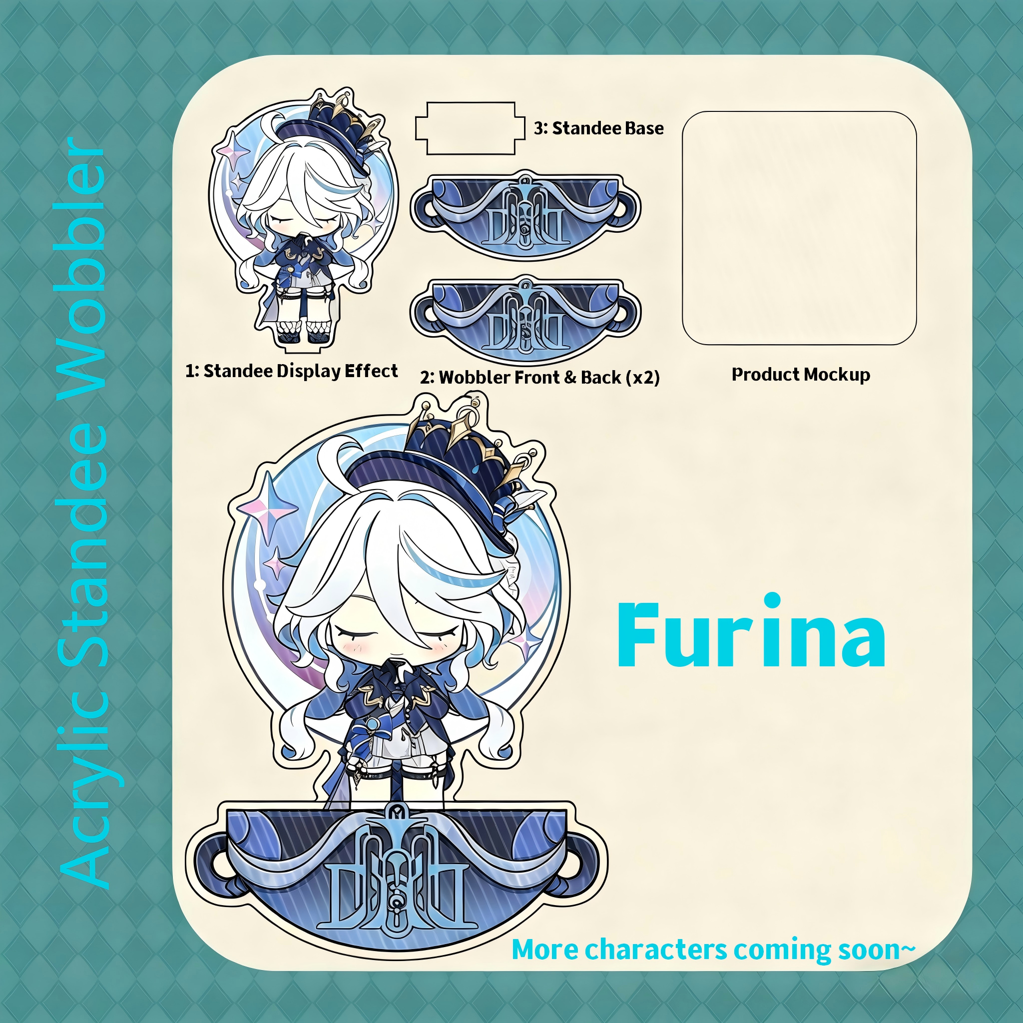 Muyo House Fanmade Acrylic Standee Wobbler  Keychain