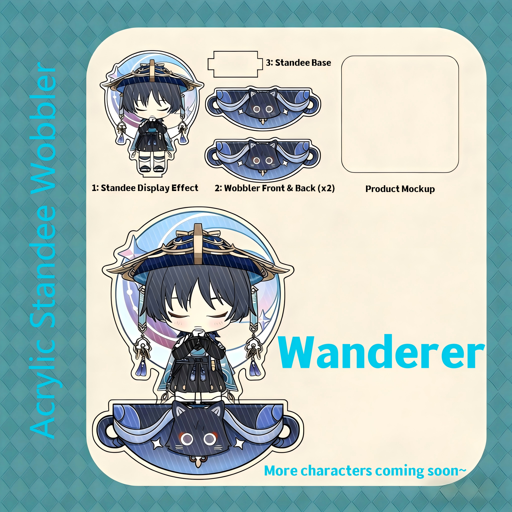 Muyo House Fanmade Acrylic Standee Wobbler  Keychain