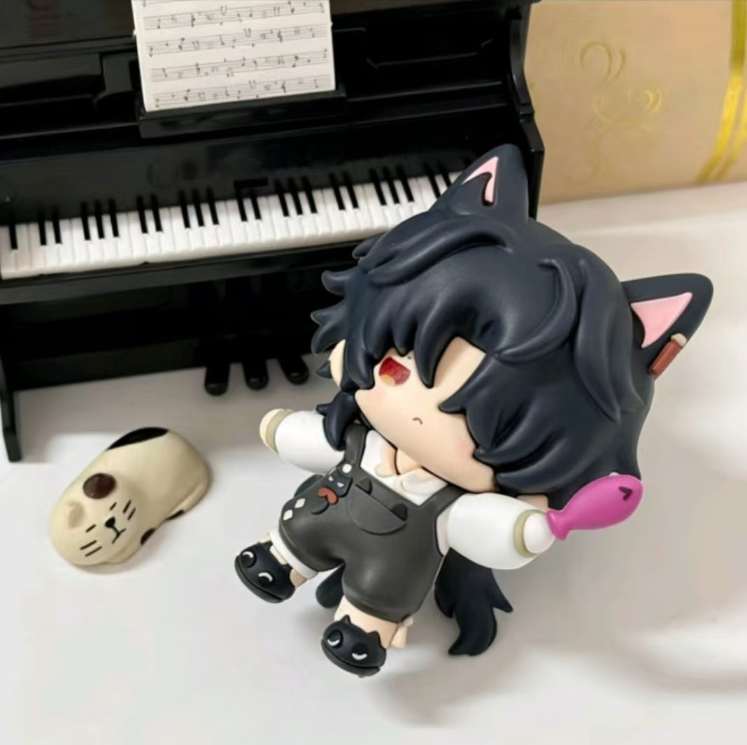 Muyo House Fanmade Fanart with Dark Black Hair  Black Clothes Action Figure