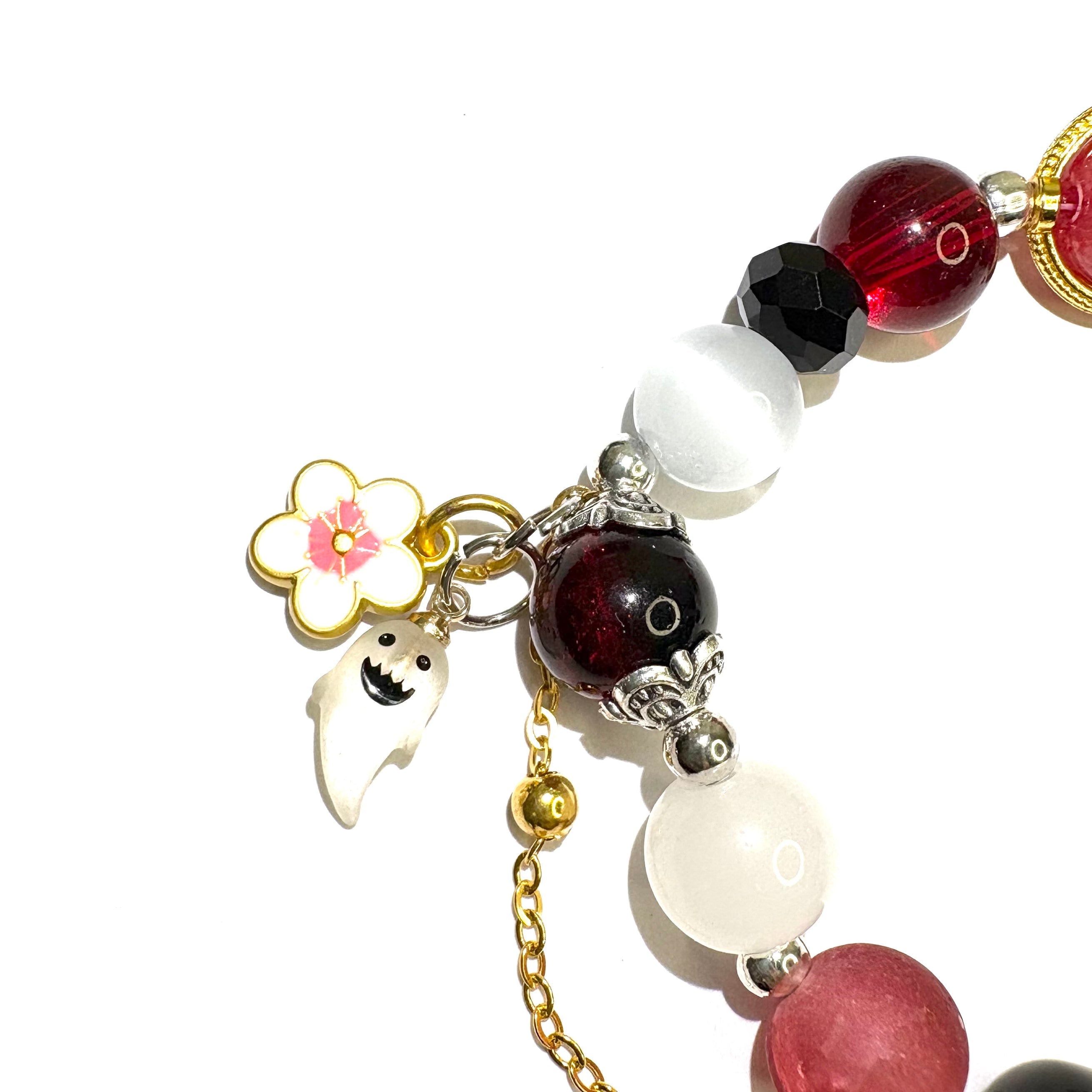 Muyo Hose Genshin Impact Fanart  Hutao Hu Tao Cherries Snow-Laden Inspired Round Bracelet