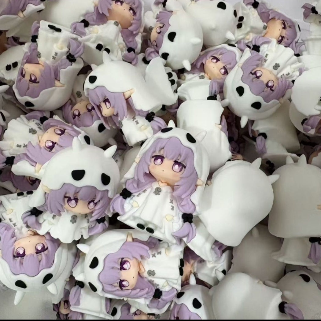 Muyo House Fanmade Fanart Purple-haired White Clothe Figure