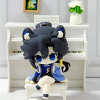 Muyo House Chibi Tiger Ears Figure Dark Hair Blue Hanfu Decor