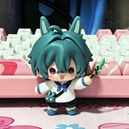 Muyo House Fanmade Fanart Chibi Wolf Ear Boy Figure With Mini Bag & Weapon Action Figure