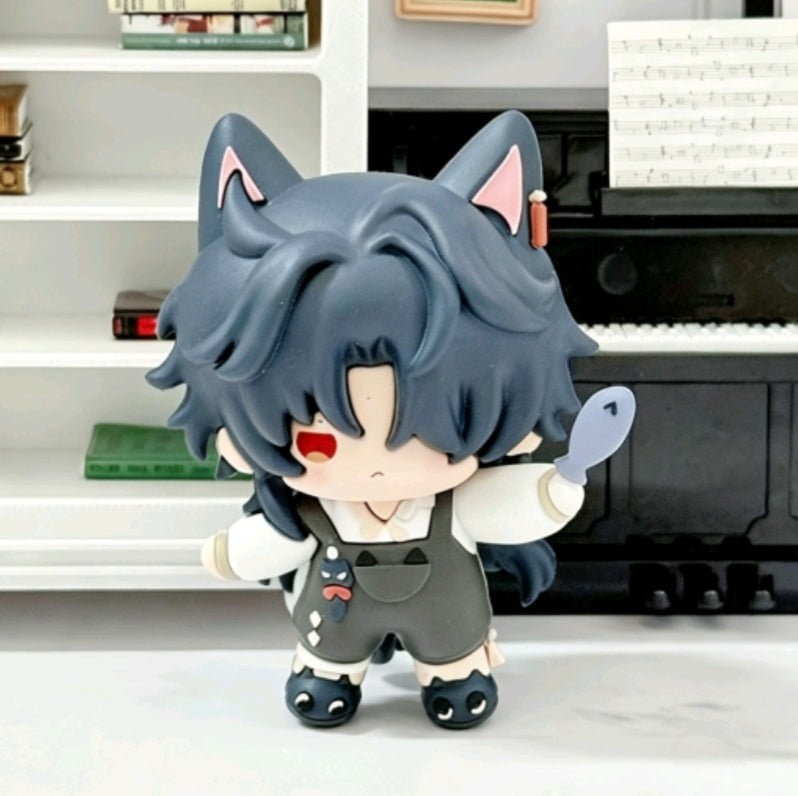 Muyo House Fanmade Fanart with Dark Black Hair  Black Clothes Action Figure